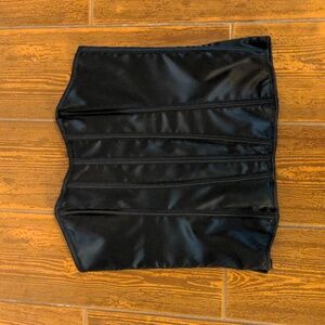 La Senza black corset with boning and clasp closure